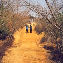 Mr Jung and Mr Park head to the lookout